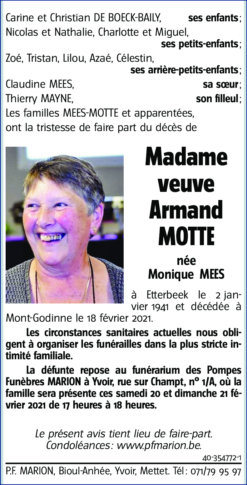 veuve Armand MOTTE