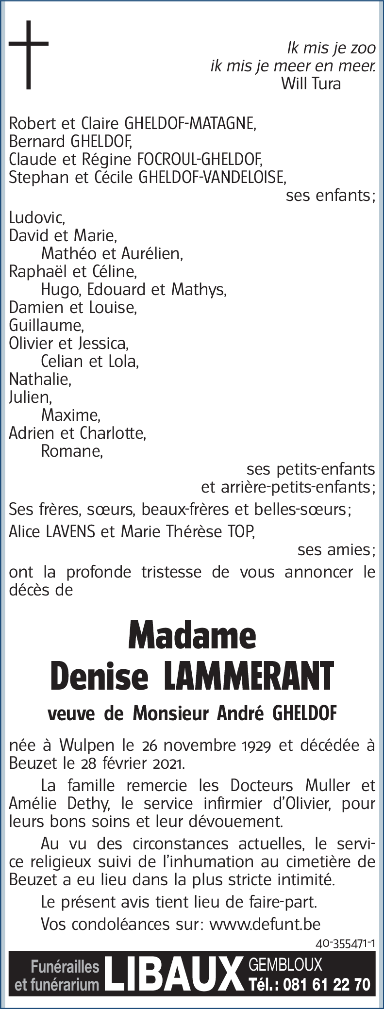 Denise LAMMERANT
