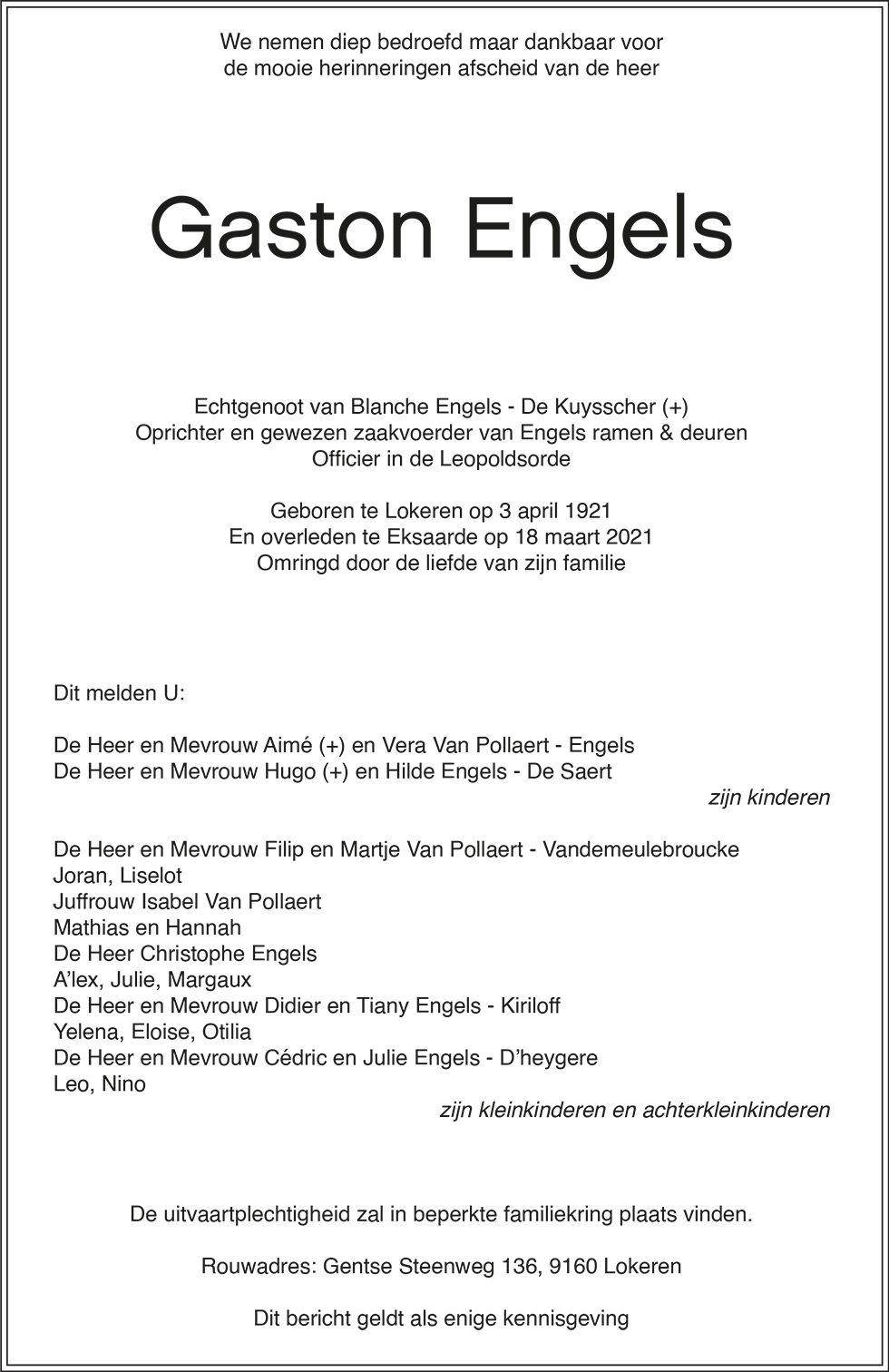 gaston Engels