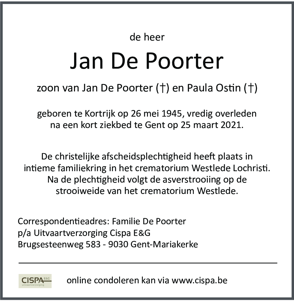 Jan De Poorter
