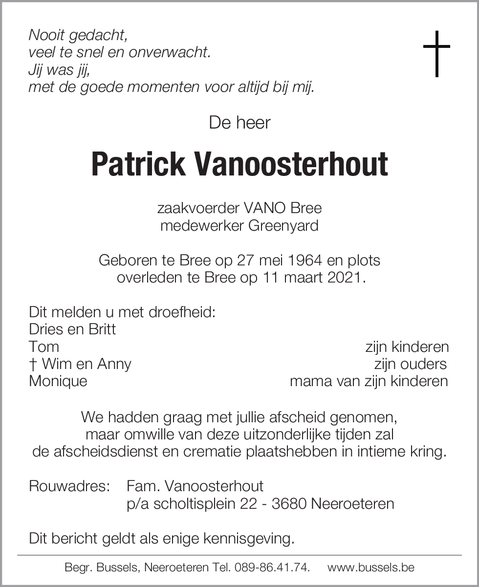 Patrick VANOOSTERHOUT