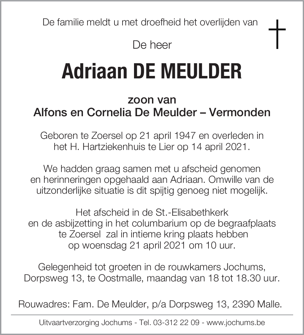 Adriaan De Meulder