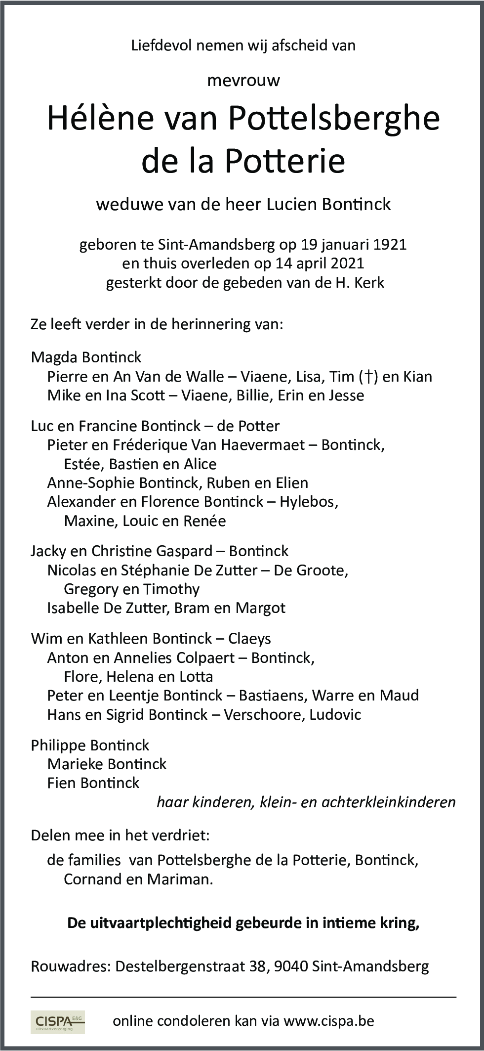 Hélène Van Pottelsberghe de la Potterie