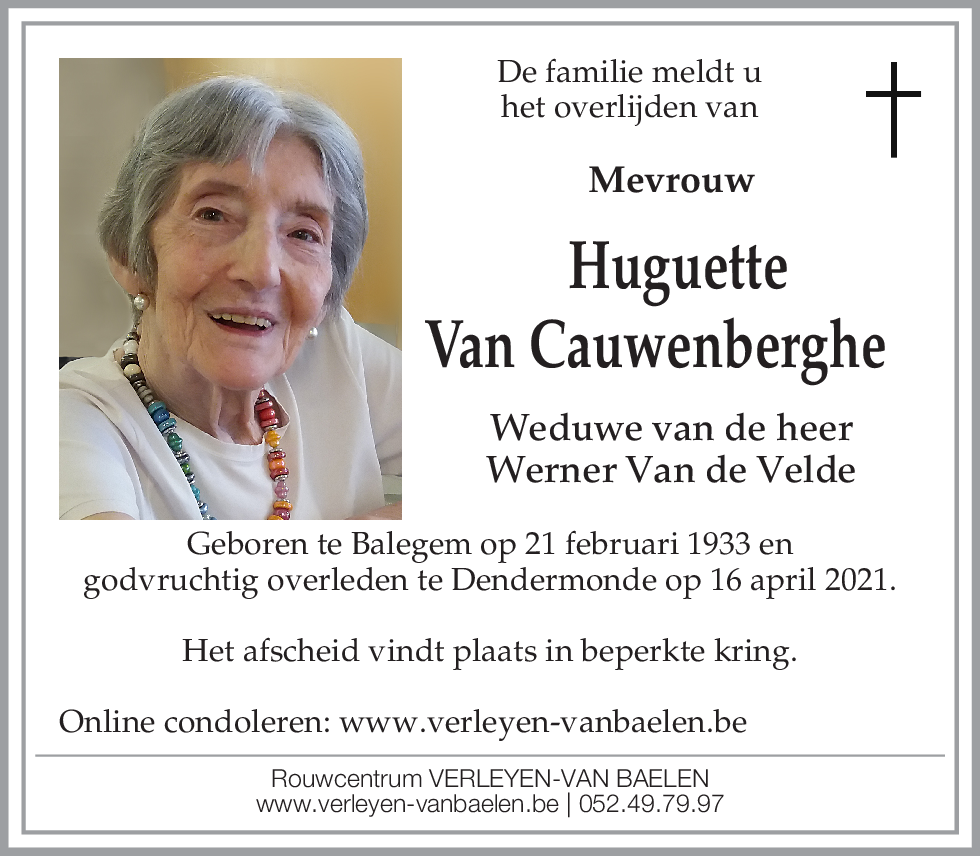Huguette Van Cauwenberghe