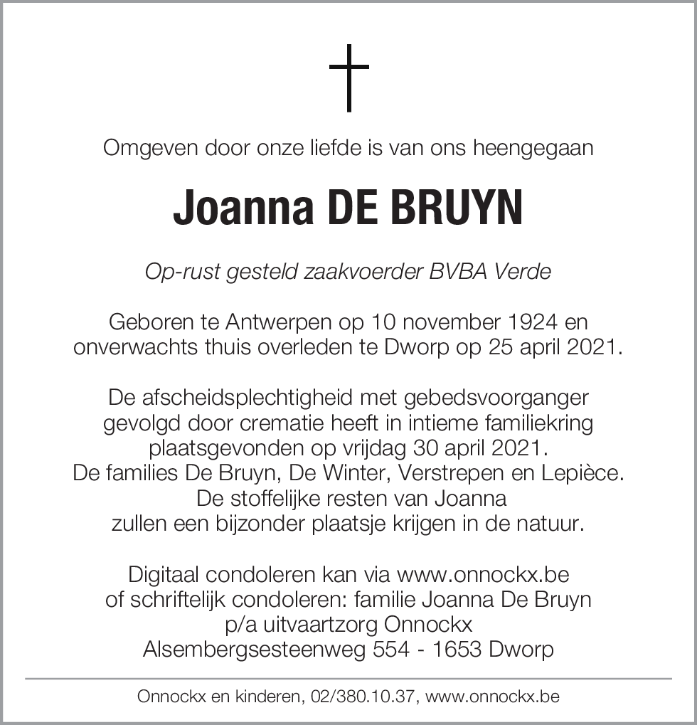 Joanna De Bruyn