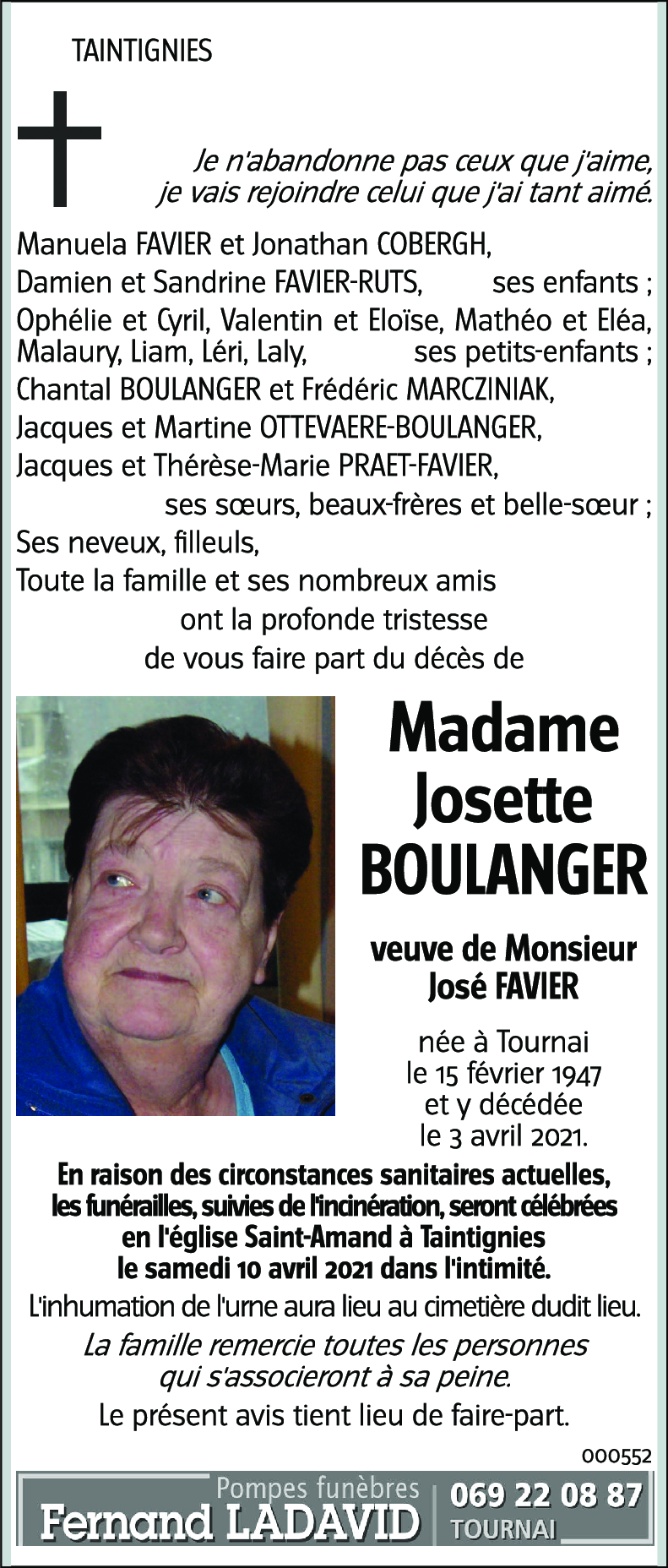 Josette BOULANGER