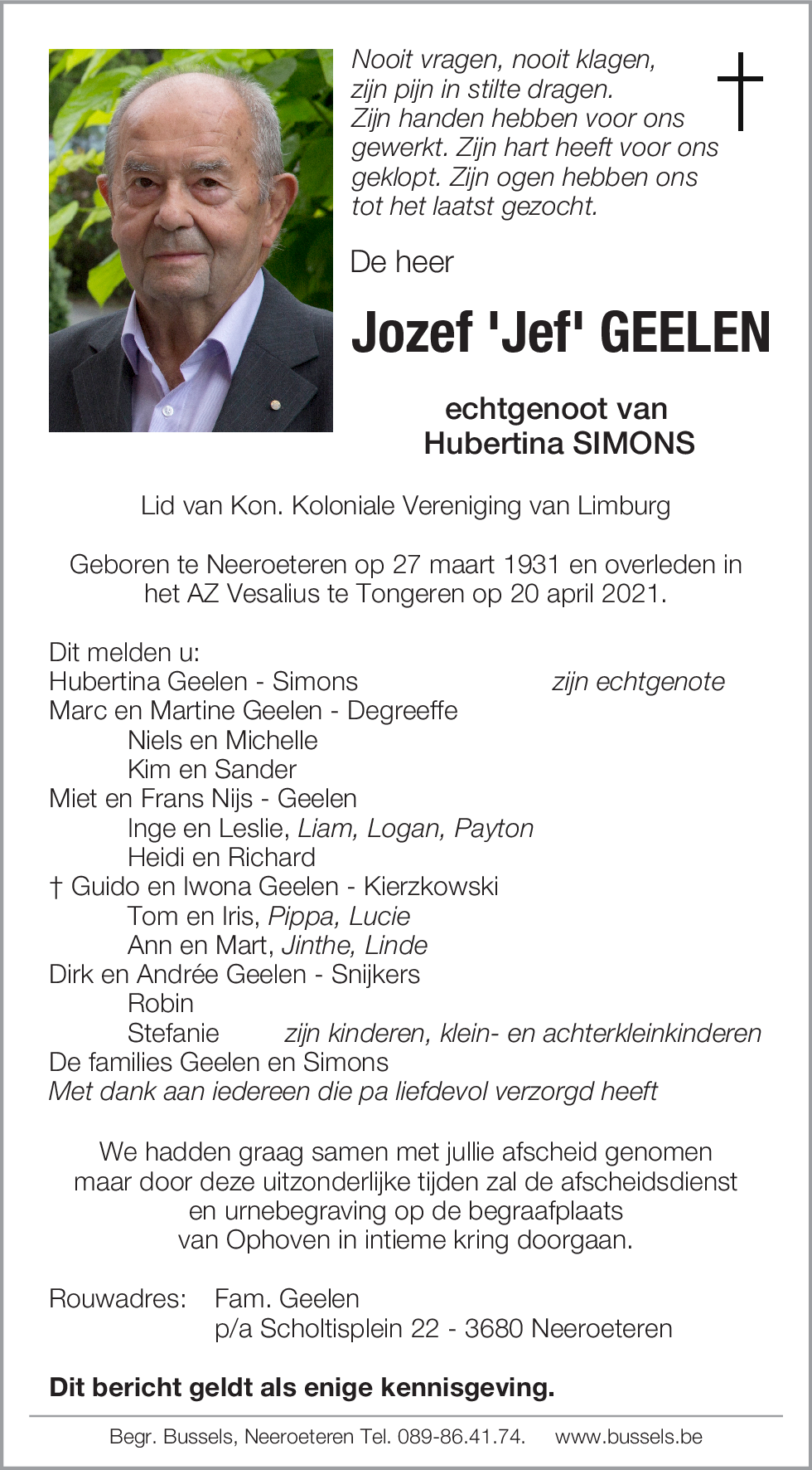 Jozef 'Jef' GEELEN