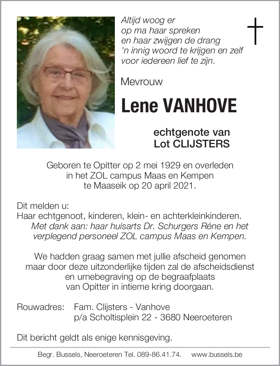 Lene VANHOVE