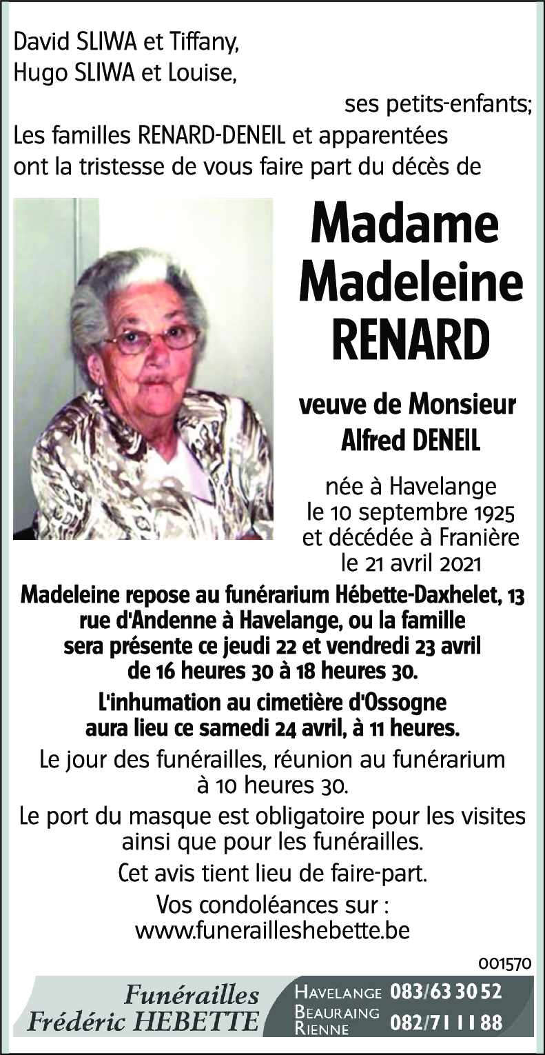 Madeleine RENARD