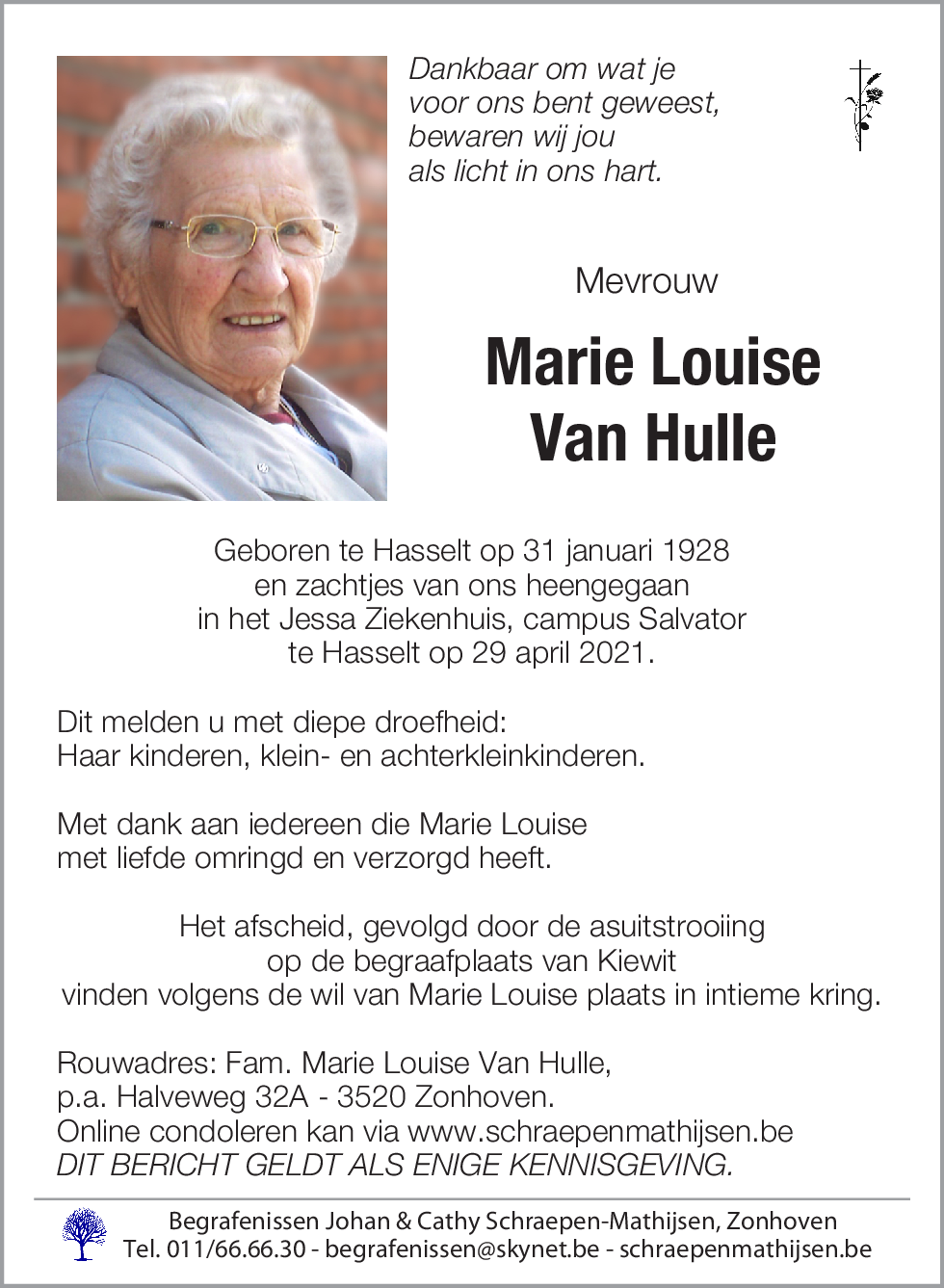 Marie Louise Van Hulle