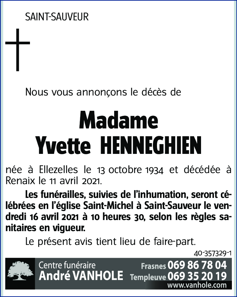 Yvette HENNEGHIEN
