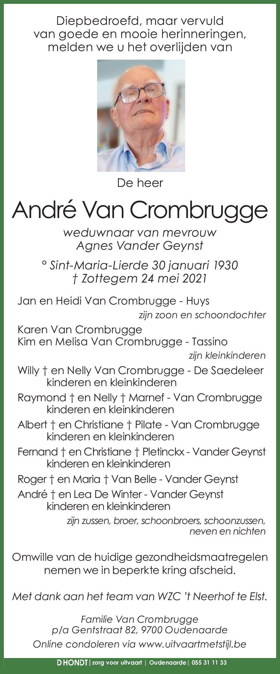 André Van Crombrugge