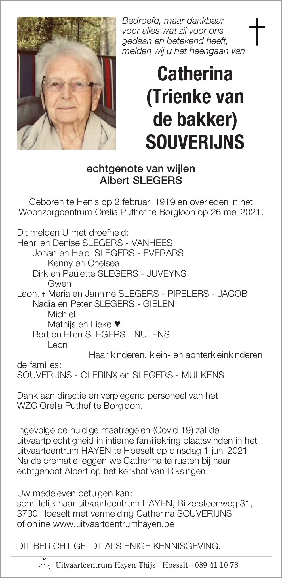 Catherina (Trienke van de bakker) SOUVERIJNS