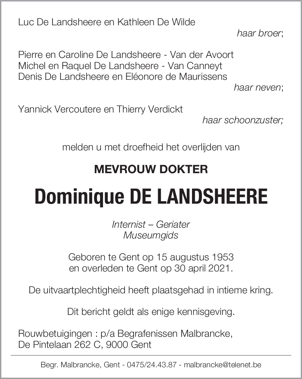 Dominique De Landsheere