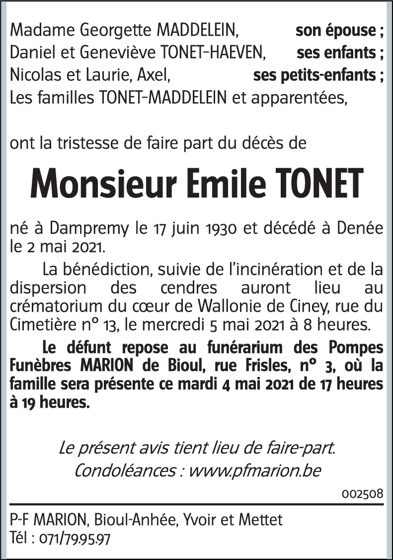 Emile TONET