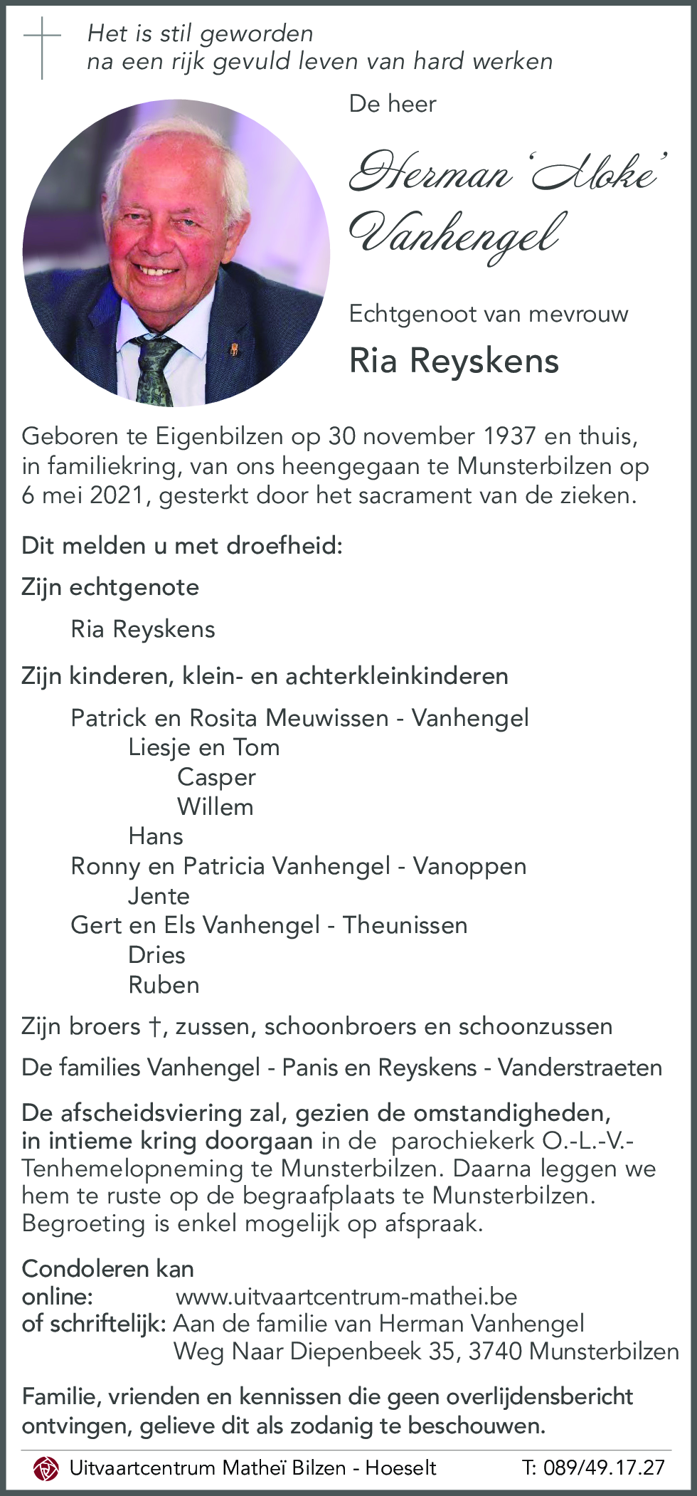 Herman 'Moke' VANHENGEL