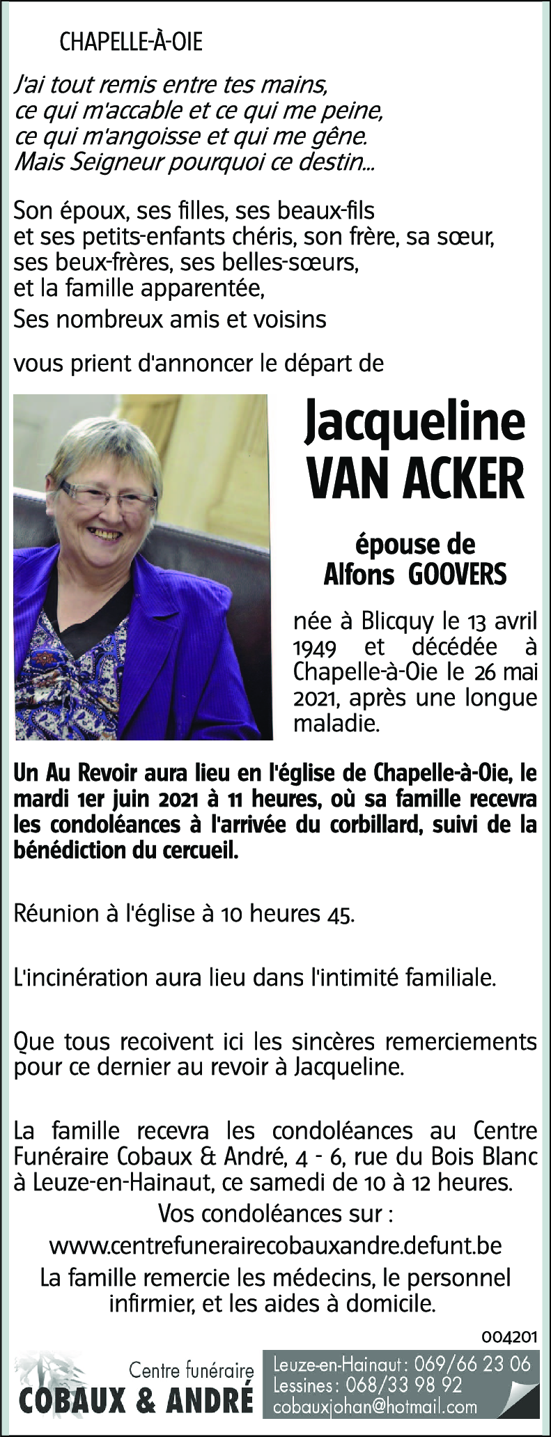 jacqueline Van Acker