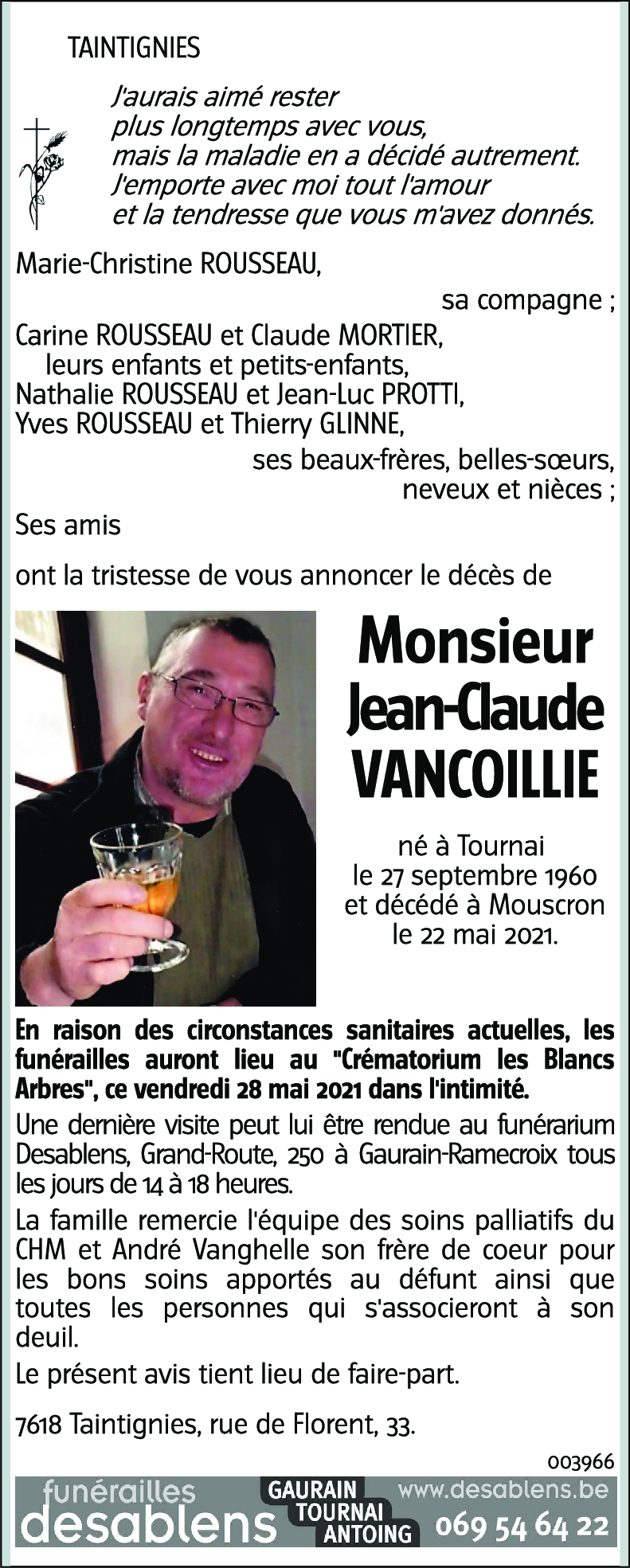 Jean-Claude VANCOILLIE