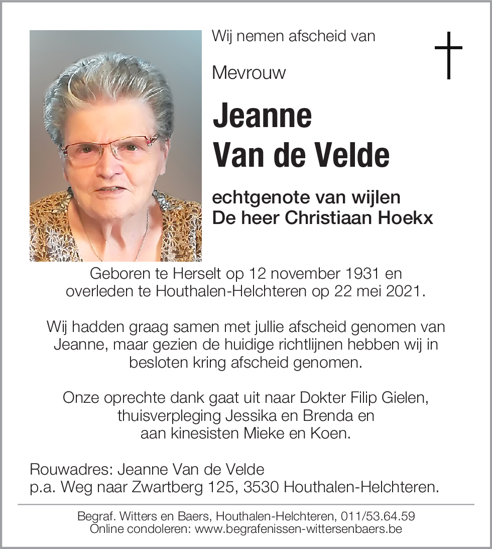 Jeanne Van de Velde