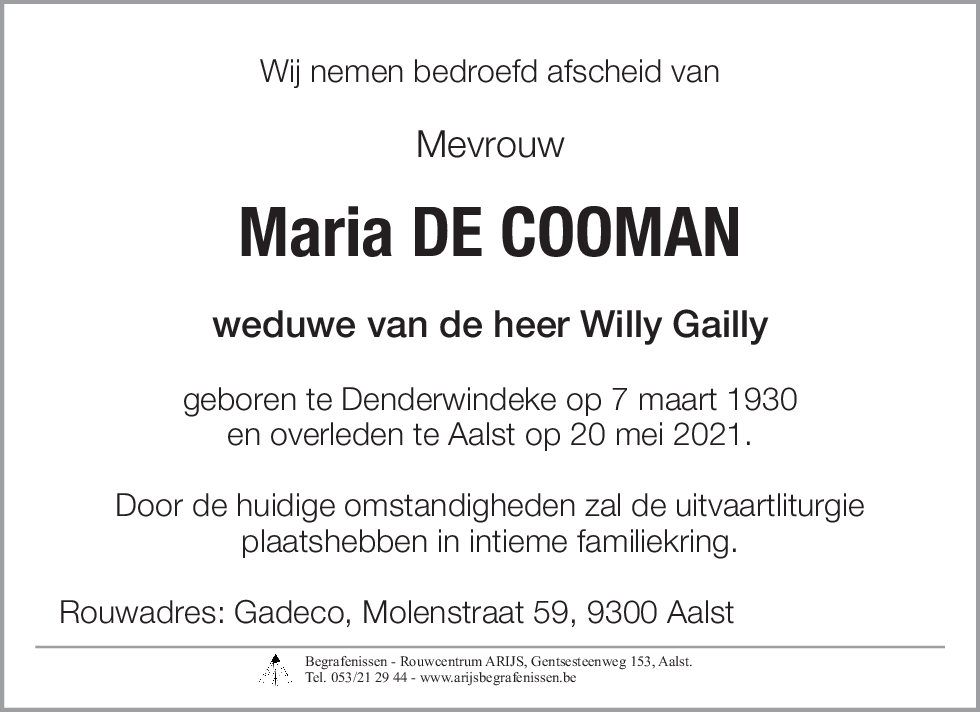 Maria De Cooman