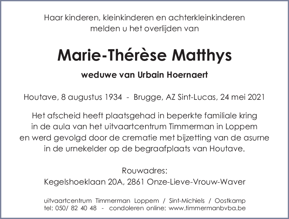 Marie-Thérèse Matthys