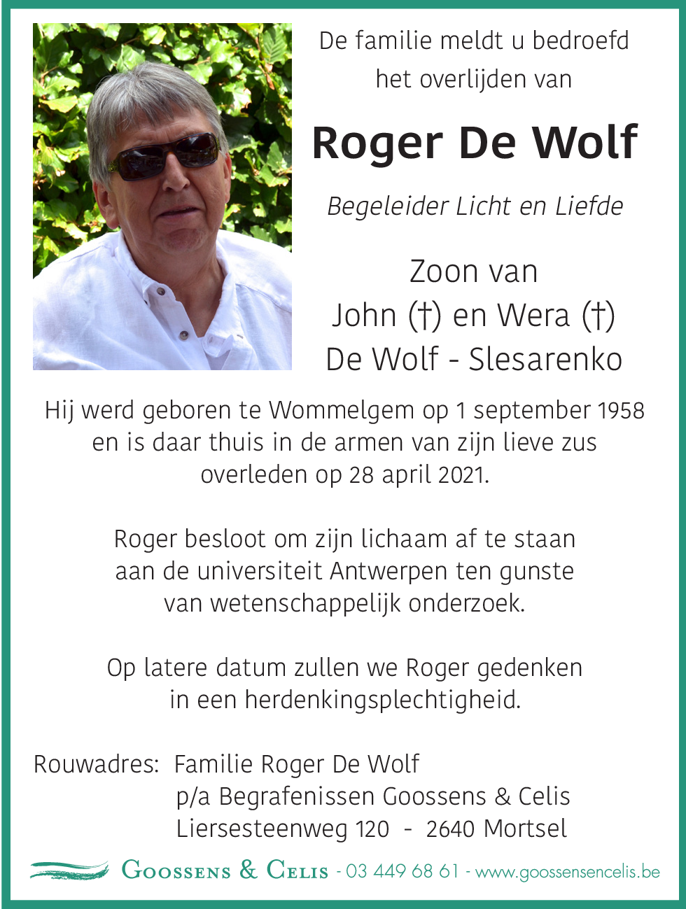 Roger De Wolf