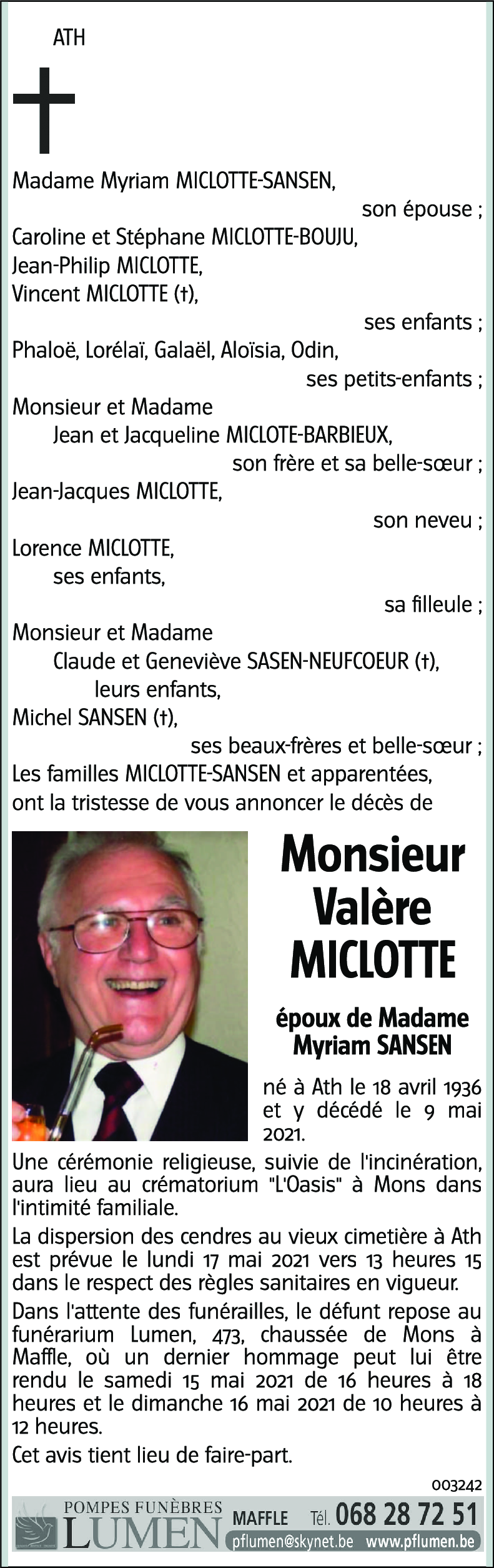 Valère MICLOTTE