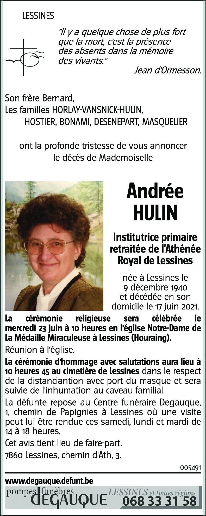 Andrée HULIN