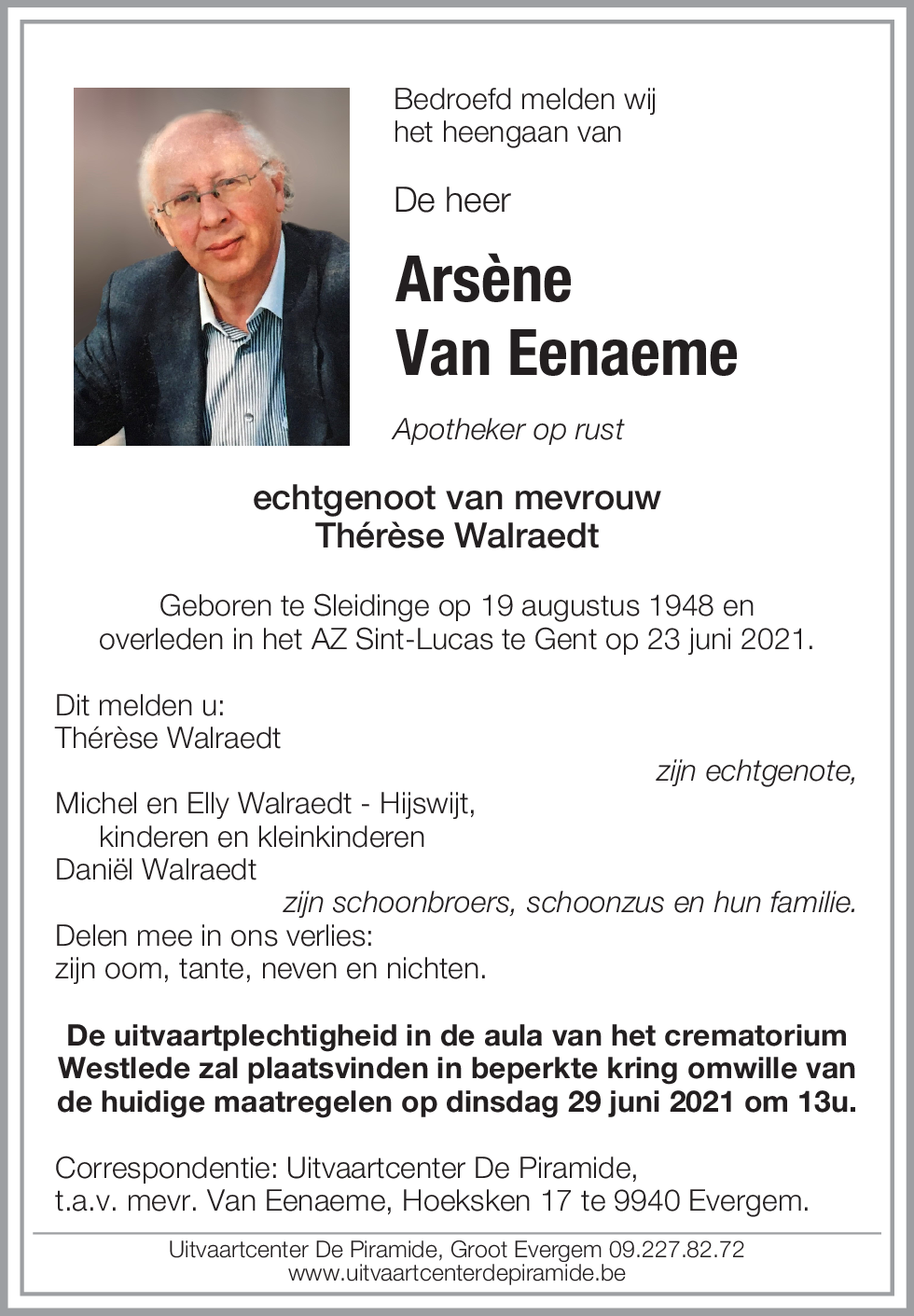 Arsène Van Eenaeme