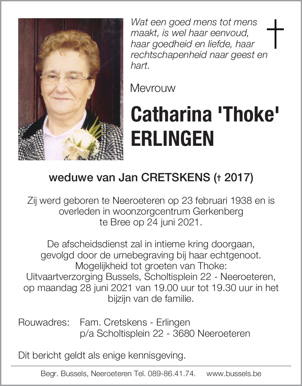 Catharina 'Thoke' ERLINGEN