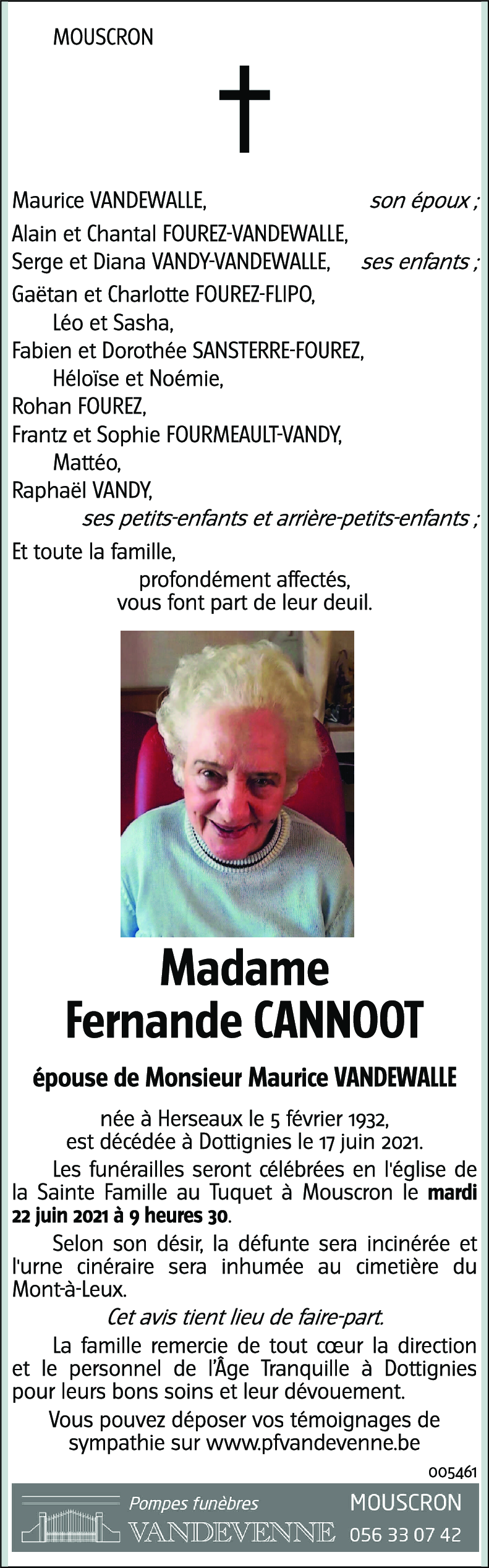 Fernande CANNOOT
