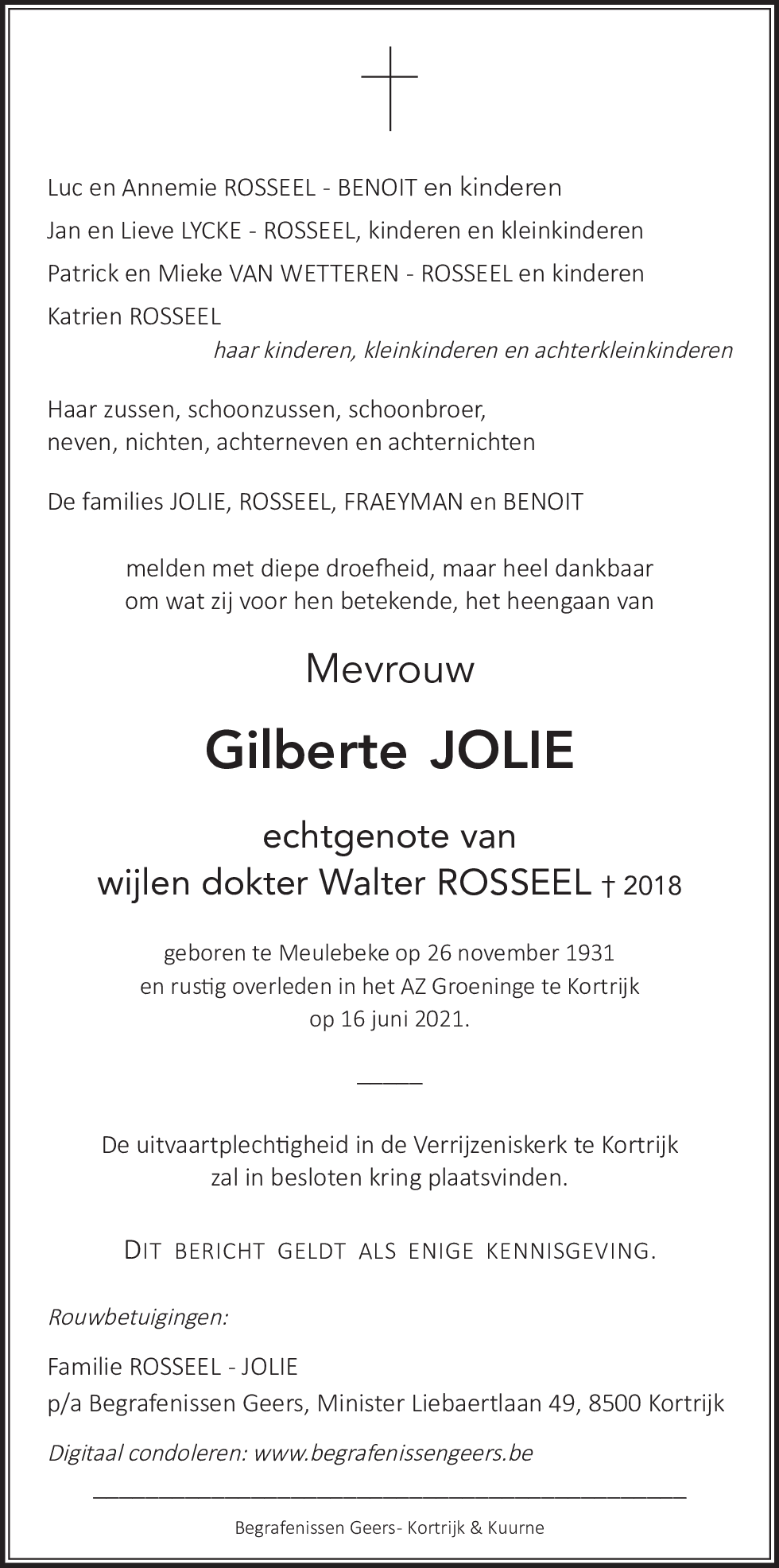 Gilberte JOLIE