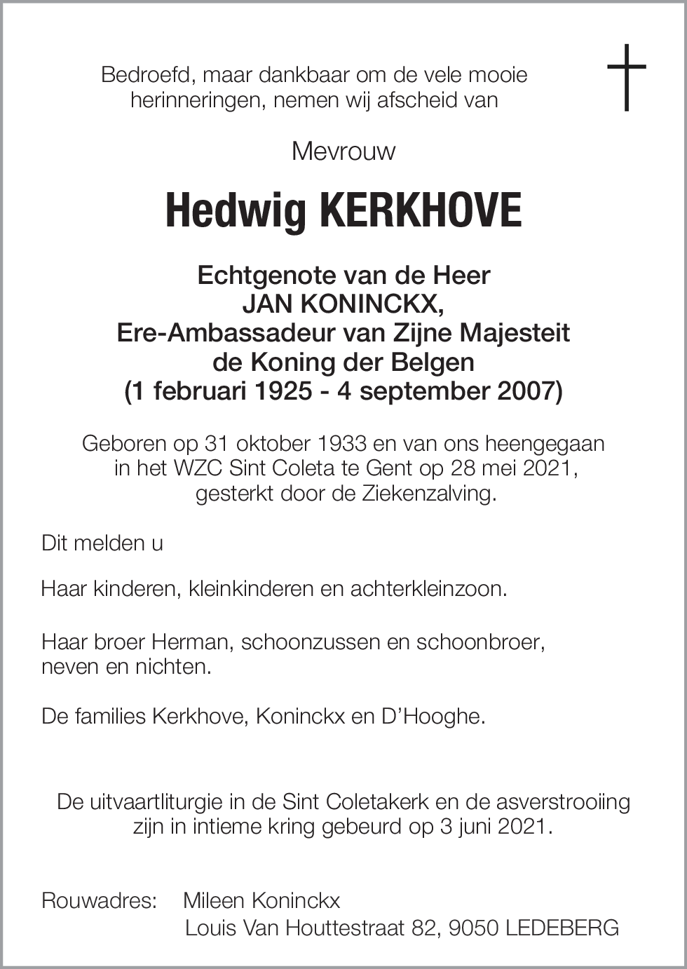 Kerkhove Hedwig