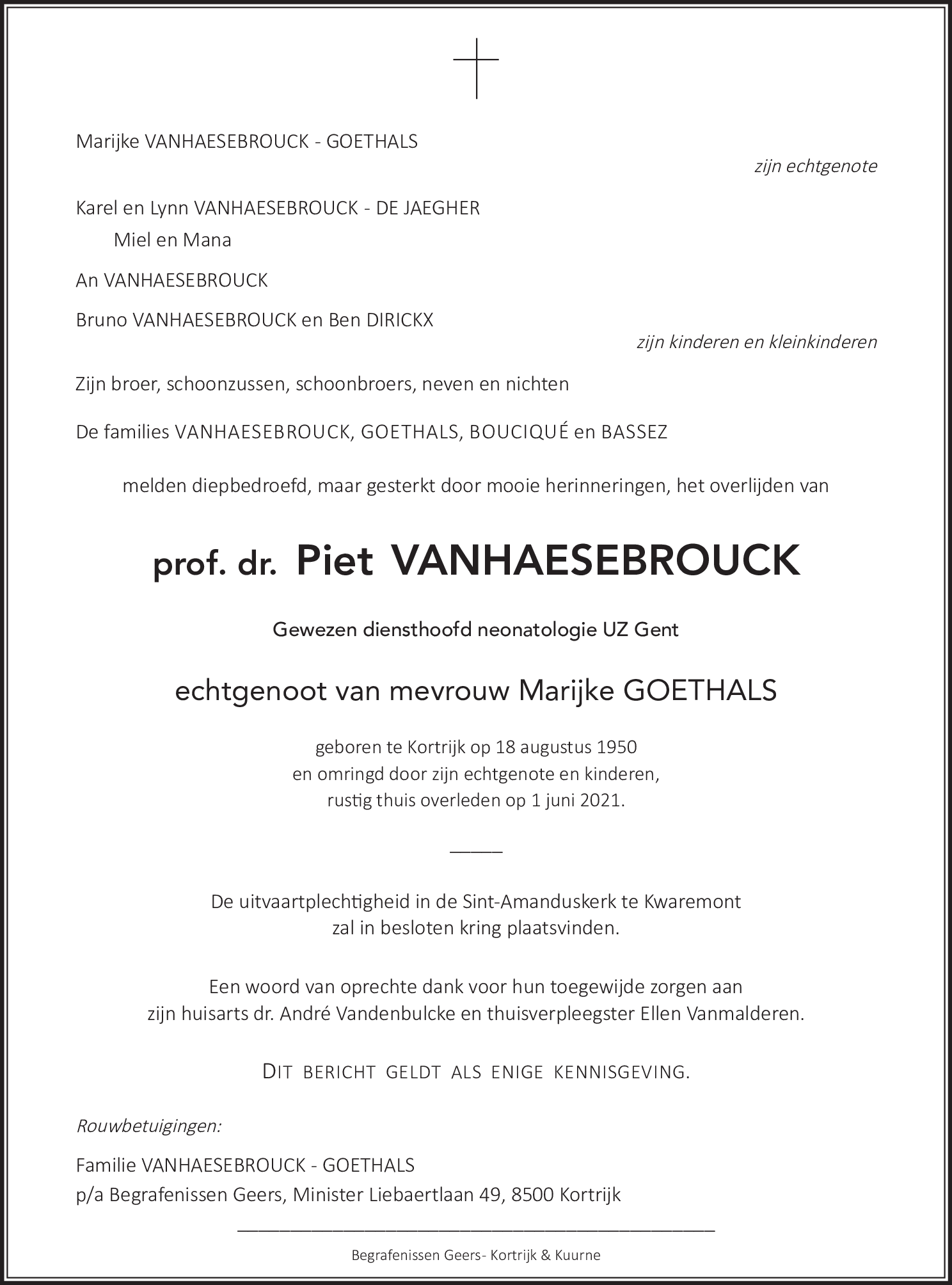 Piet Vanhaesebrouck