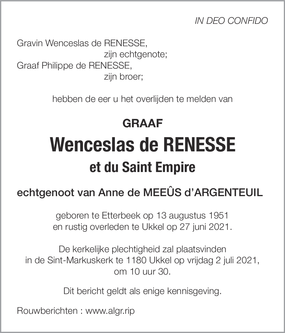 Wenceslas de REnesse et du Saint Empire