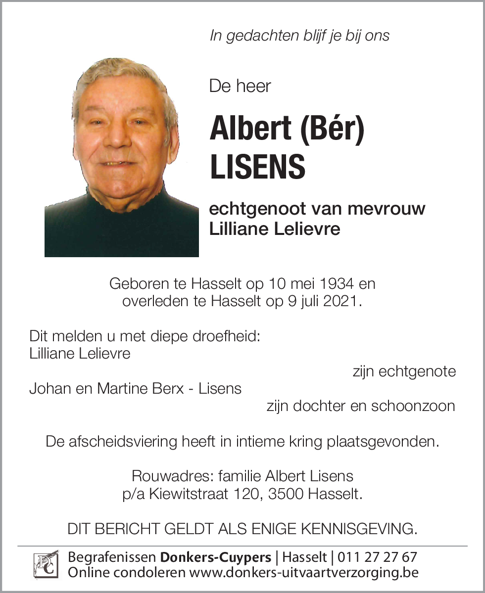 Albert (Bér) Lisens