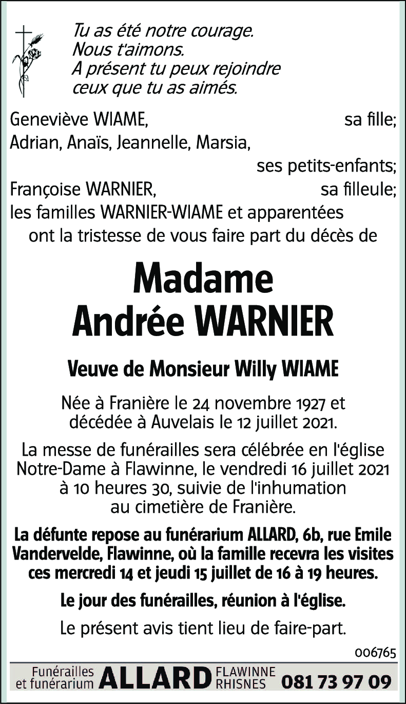Andrée WARNIER