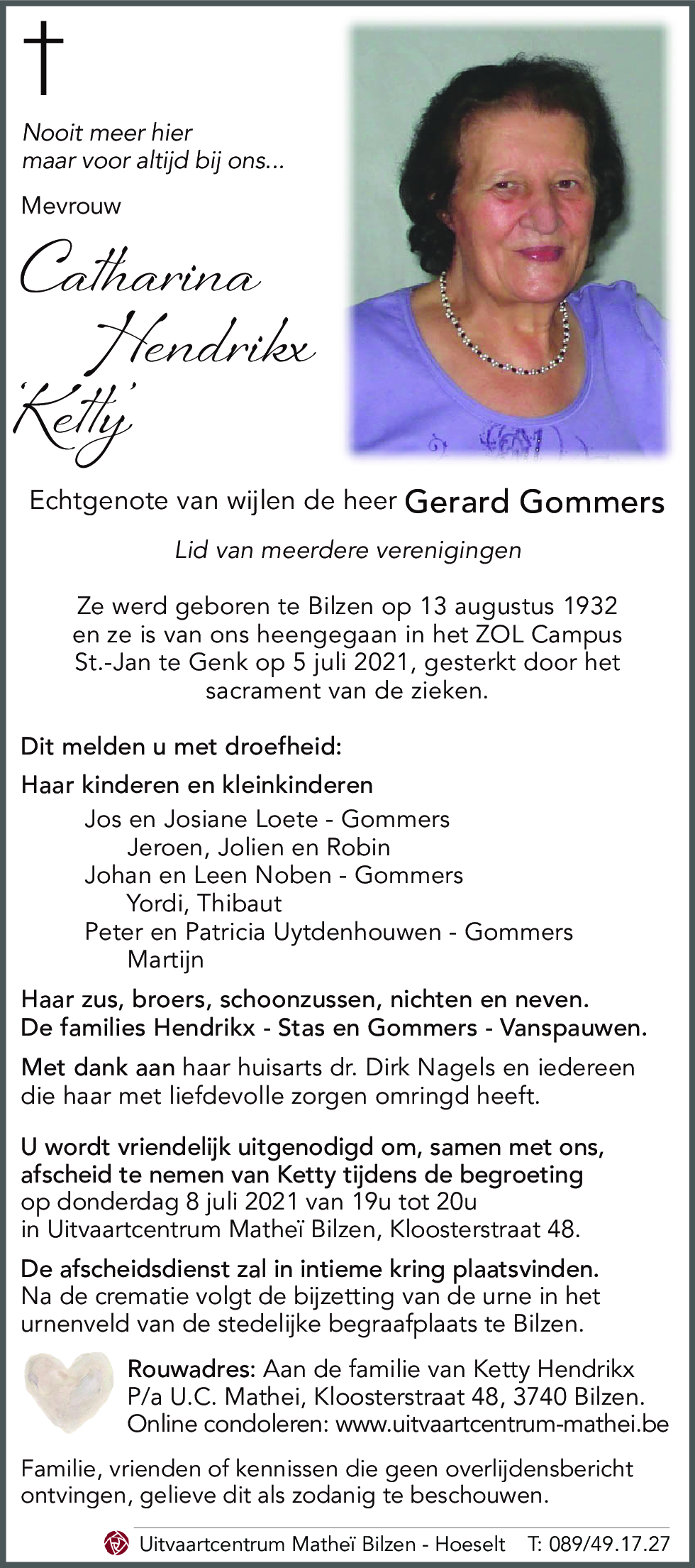 Catharina 'Ketty' HENDRIKX