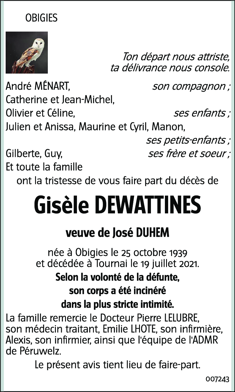 Gisèle DEWATTINES