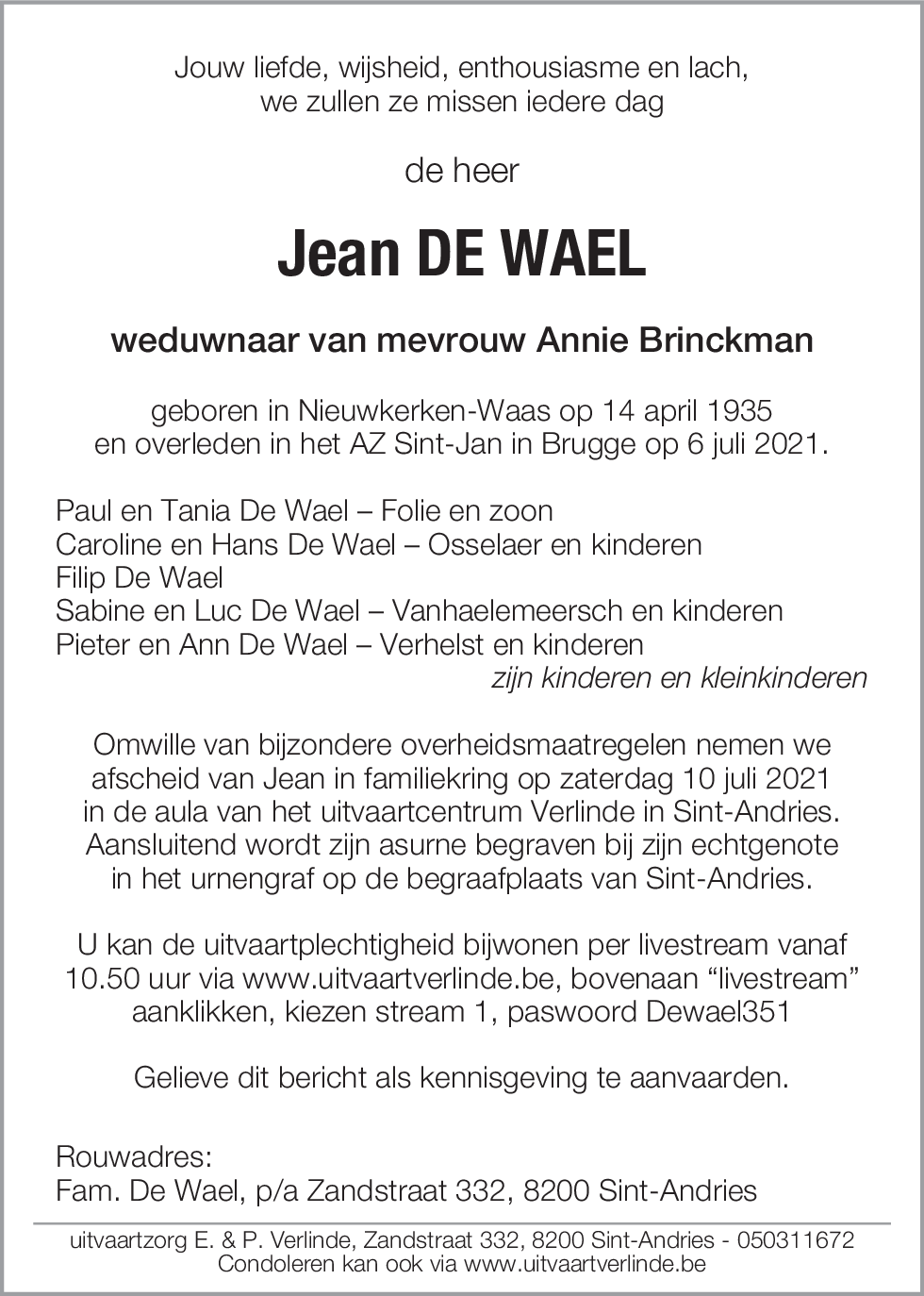 Jean De Wael