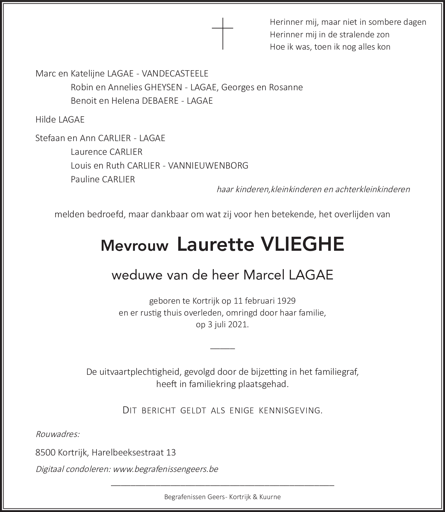 Laurette Lagae - Vlieghe