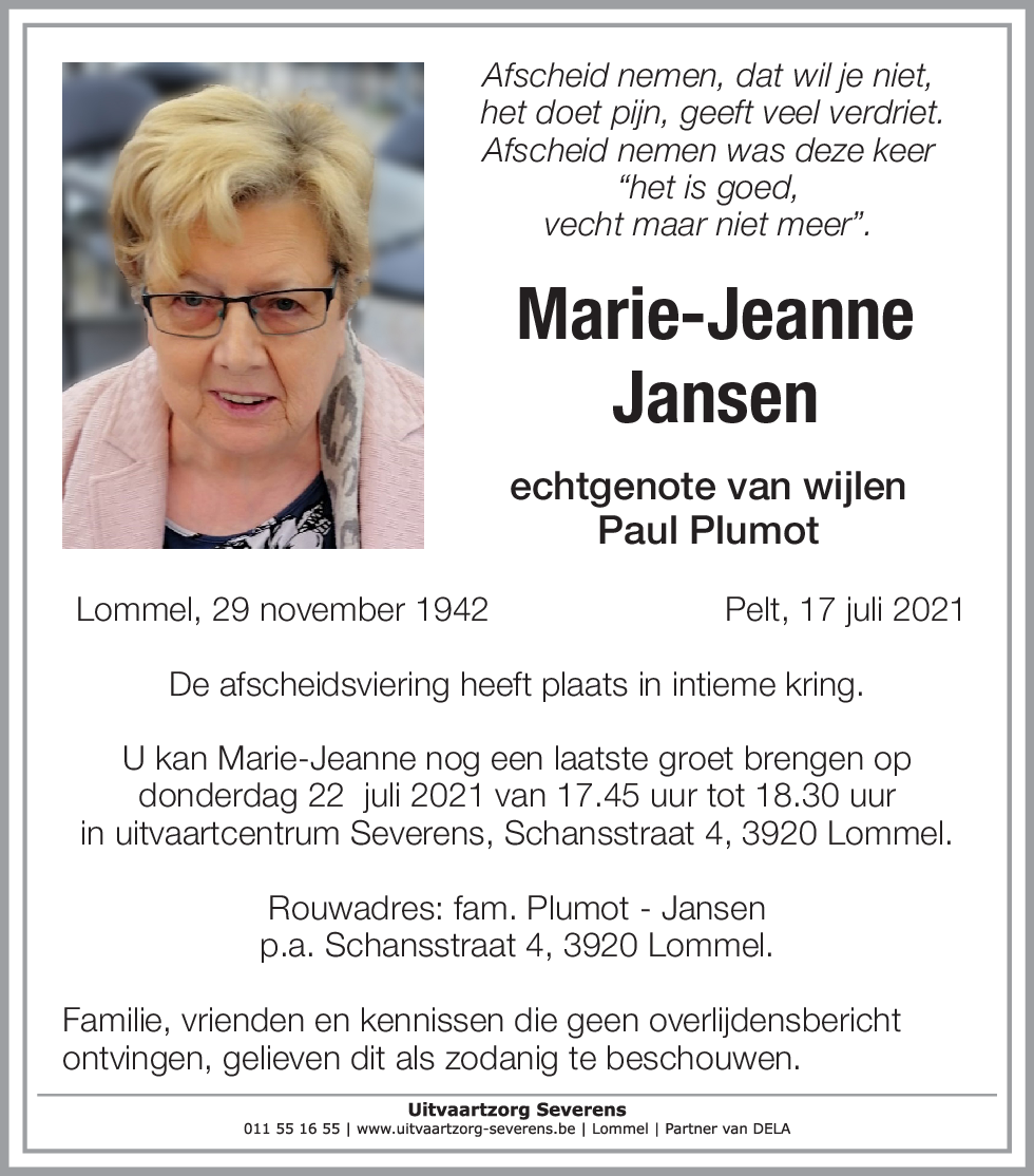 MARIE-JEANNE JANSEN