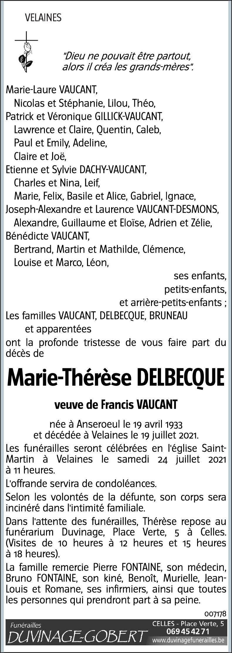 Marie-Thérèse DELBECQUE