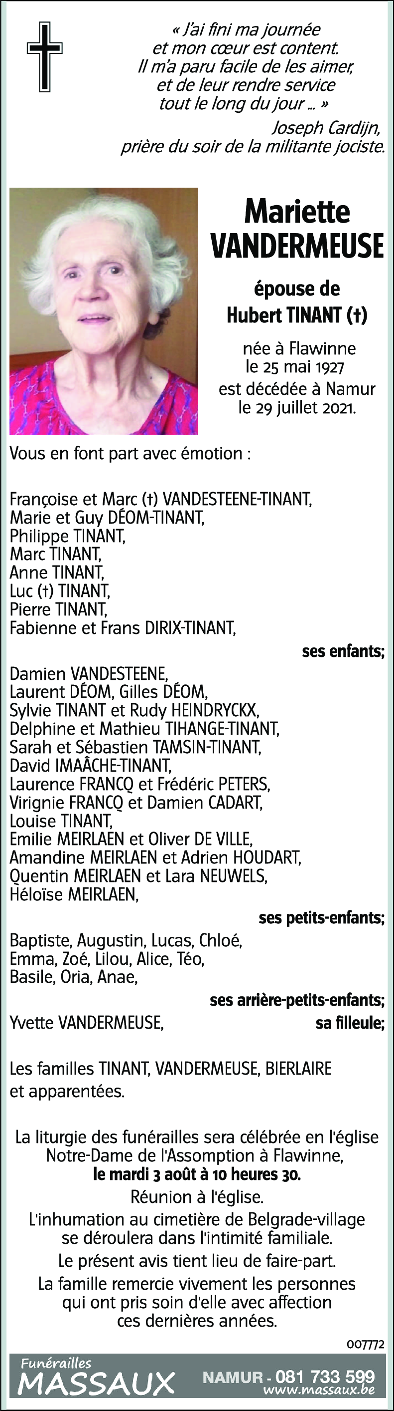 Mariette VANDERMEUSE