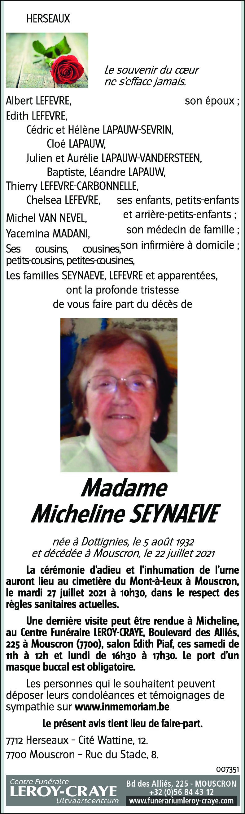 Micheline SEYNAEVE