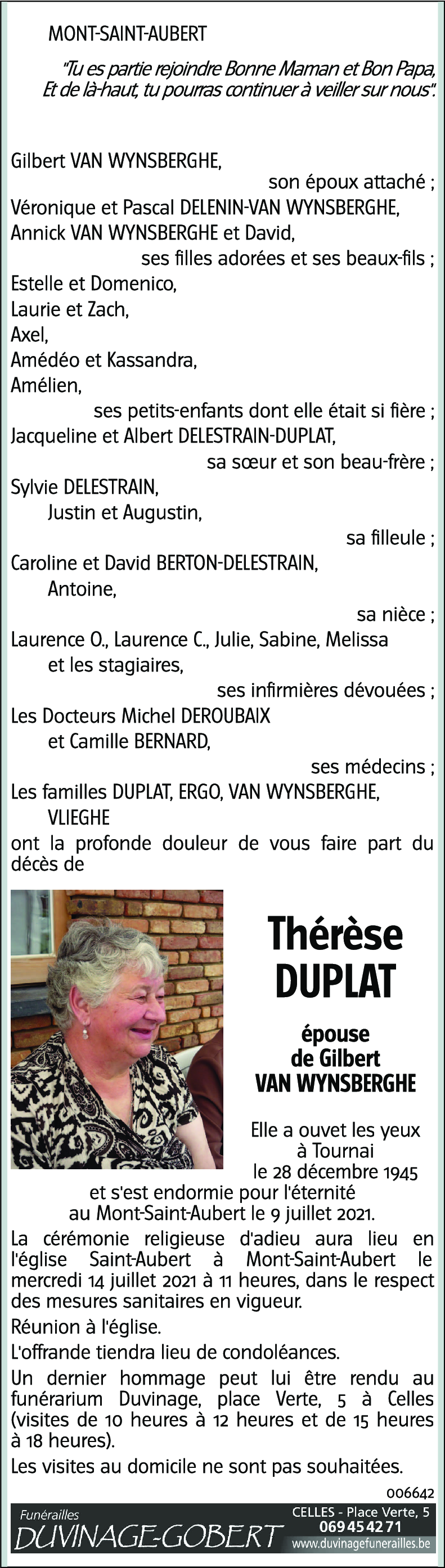 Thérèse DUPLAT