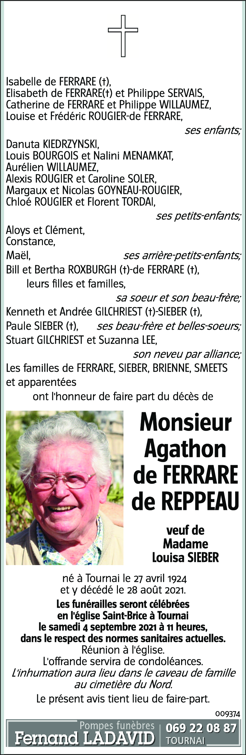 Agathon de FERRARE de REPPEAU