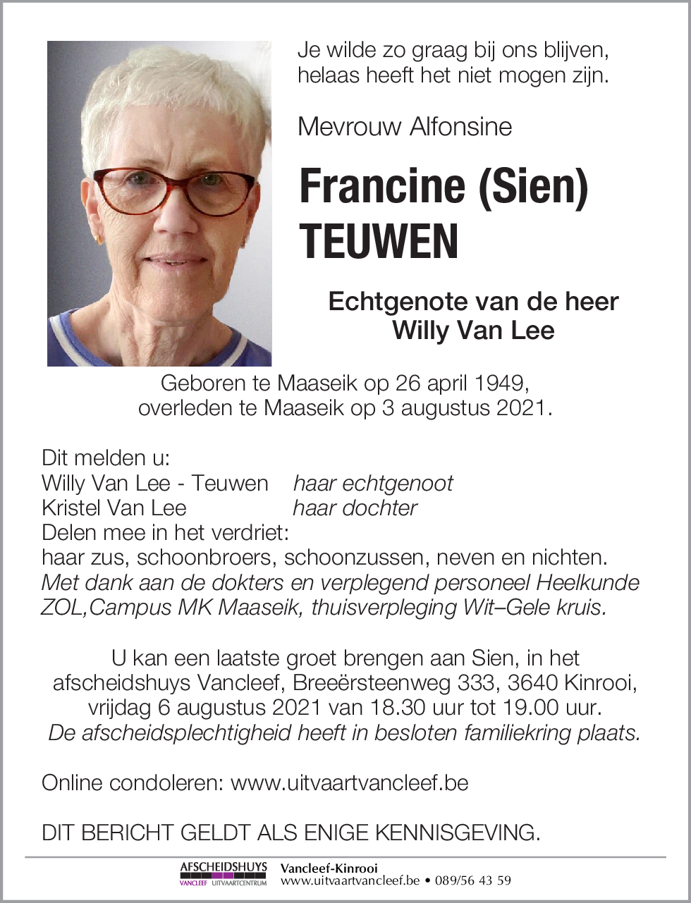 Alfonsine Francine Teuwen