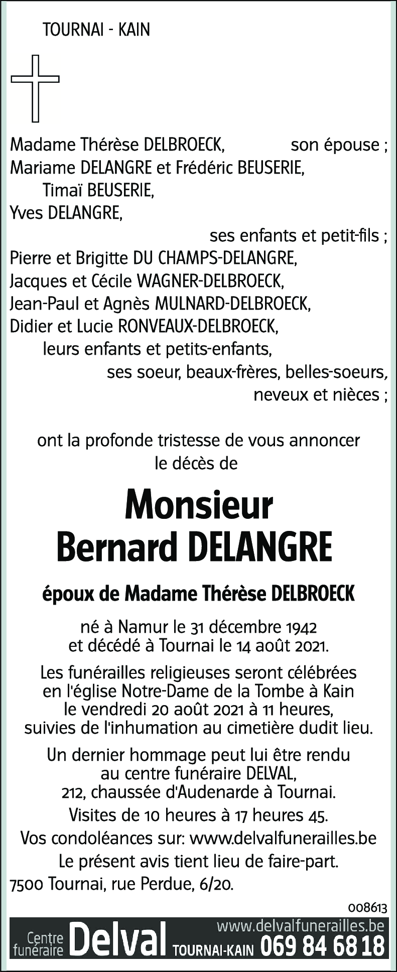 Bernard DELANGRE