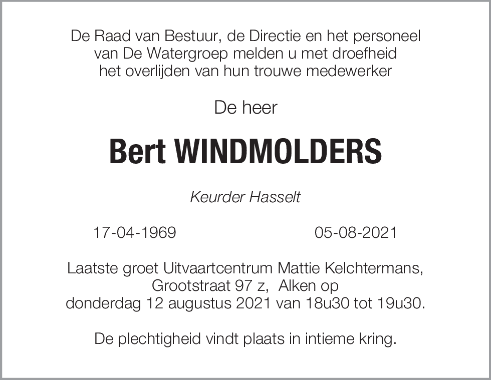 Bert WINDMOLDERS